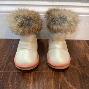 Girls baby toddler fur lined boots
